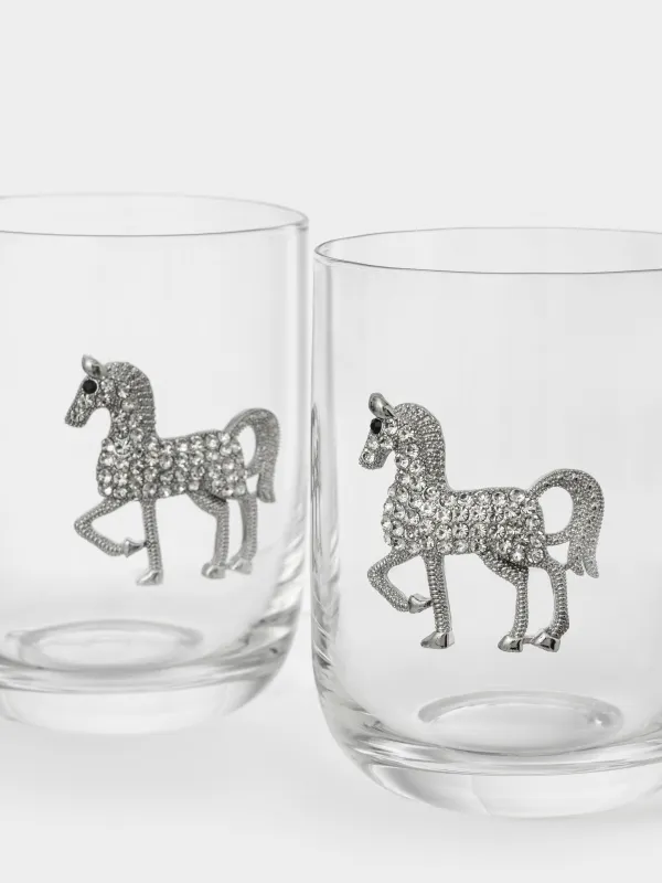 Стакан для виски, 340 мл, 2 шт, Серебристая лошадь, Lux elements, image-3