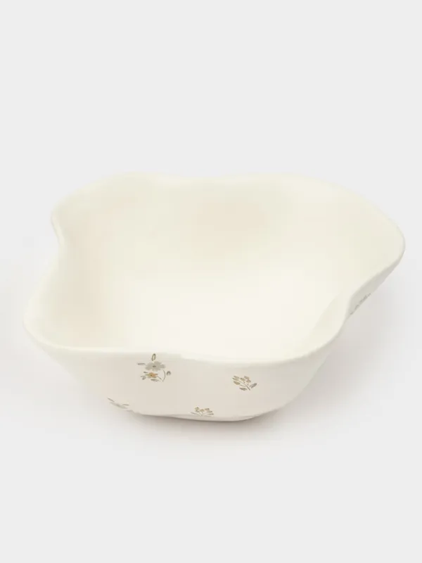 Салатник, 15х6 см, 250 мл, керамика, молочный, Винтажные цветы, La flore, image-2