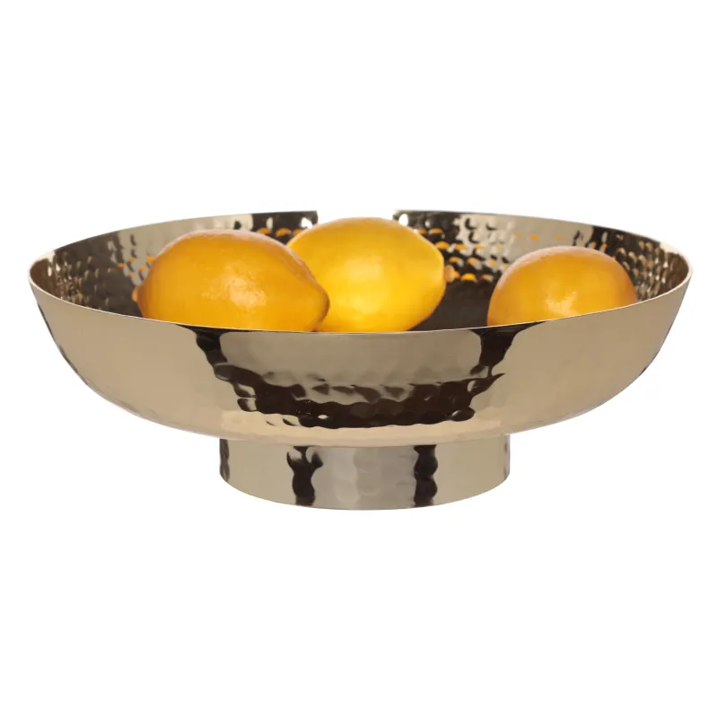 Ваза для фруктов, 30х9 см, на ножке, металл, золотистая, Чаша, Fantastic R, image-2