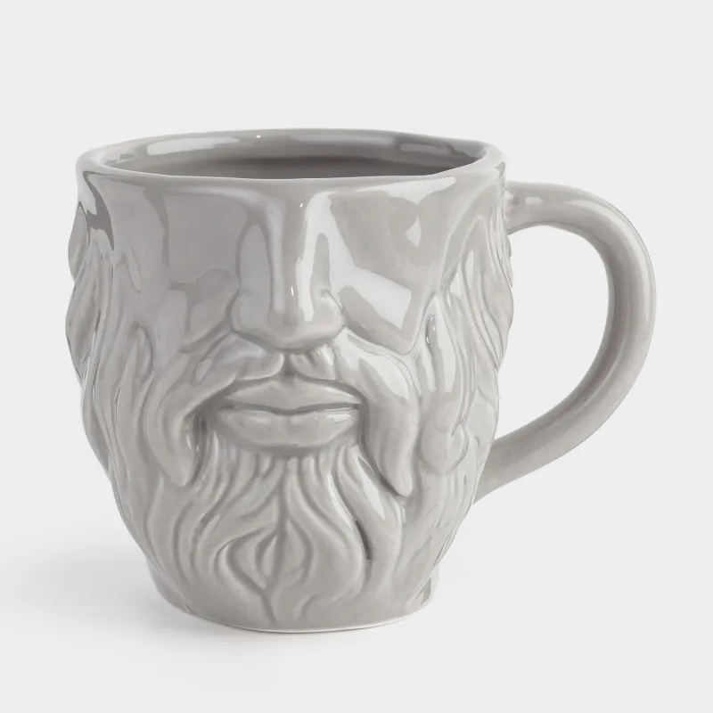 Кружка, 450 мл, керамика, серая, Мужчина с бородой, Brutal, image-0