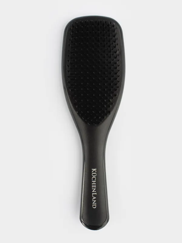 Расческа массажная для волос, 23 см, пластик, черная, Nano, image-0
