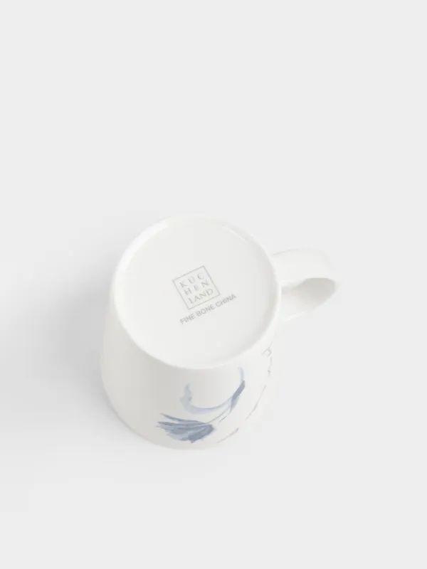 Кружка, 370 мл, фарфор F, белая, Цветок и лимоны, Sicily, image-4