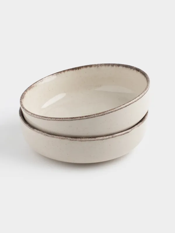 Салатник, 15х5 см, 500 мл, 2 шт, керамика R, бежевая, в крапинку, Speckled glaze, image-1