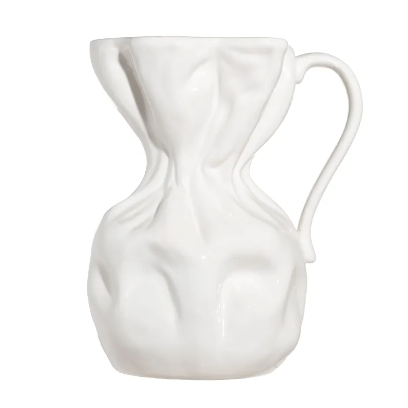 Ваза для цветов, 25 см, керамика, Crumple, image-0