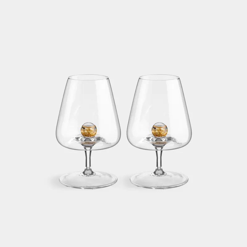 Бокал для коньяка, 2 шт, Янтарный шар, Sorento globular