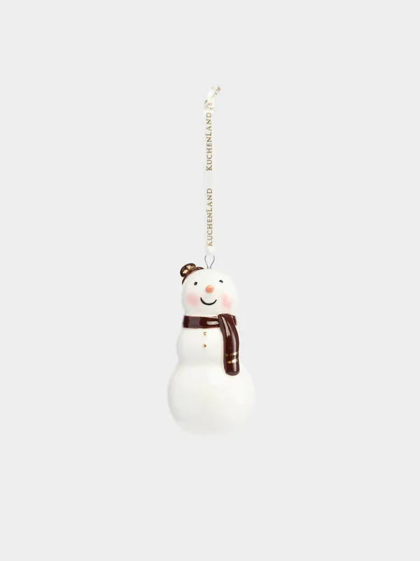 Игрушка елочная, 8 см, Снеговик в шапке и шарфе, Figure christmas, image-0