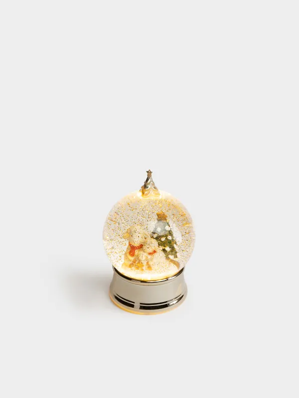 Снежный фонарь, 20 см, с подсветкой, Семья овечек, Champagne style, image-0