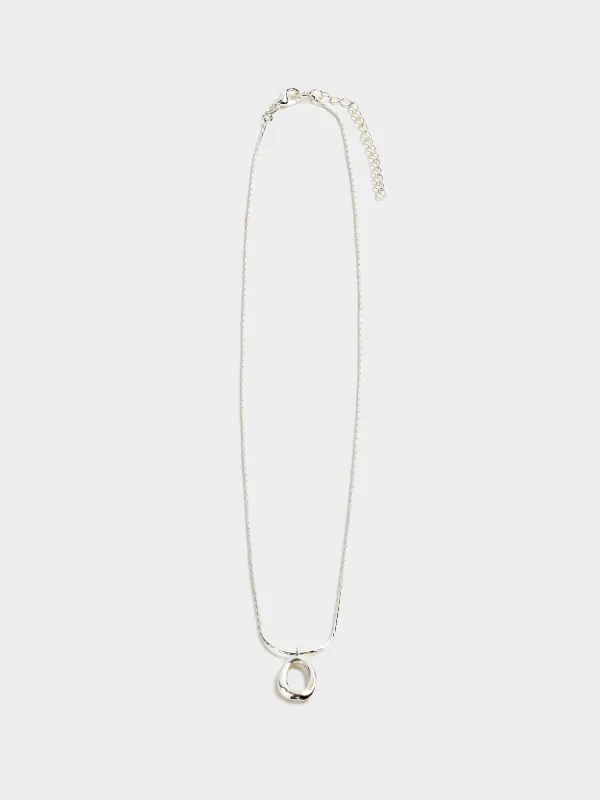 Цепочка, 47 см, с подвеской, металл, серебристая, Jewelry, image-0