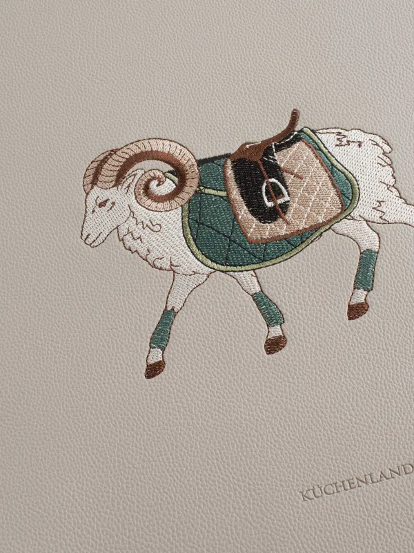 Салфетка под приборы, 38 см, Баран, Rock embroidery, image-2
