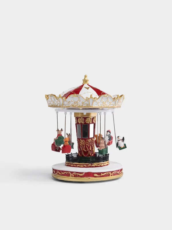 Статуэтка с подсветкой, 21х26 см, анимированная, Карусель, Christmas style, image-0