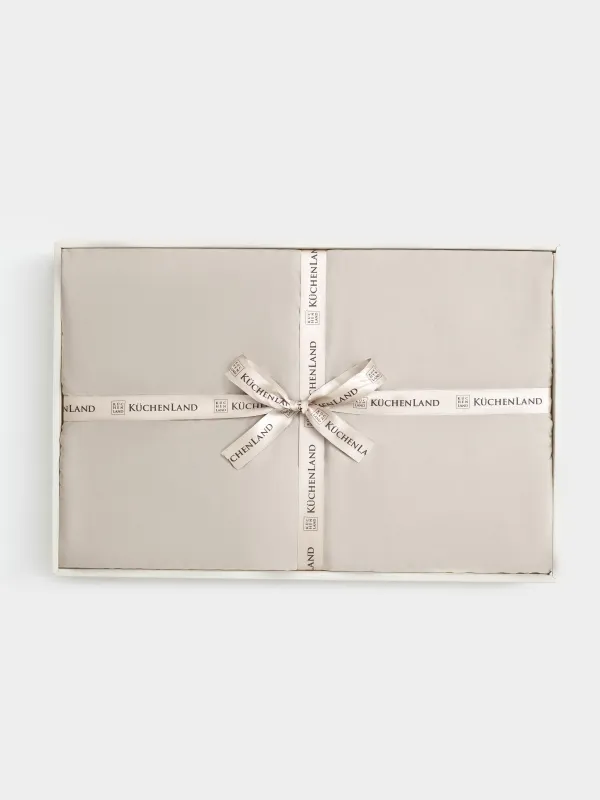 КПБ евро, с ушками, тенсель 300 ТС, бежевый, Tencel, image-6