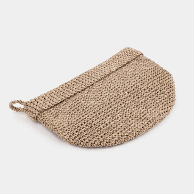 Корзина для хранения, 16х19 см, плетеная, с держателем, полиэстер, круглая, коричневая, Bolsa, image-4