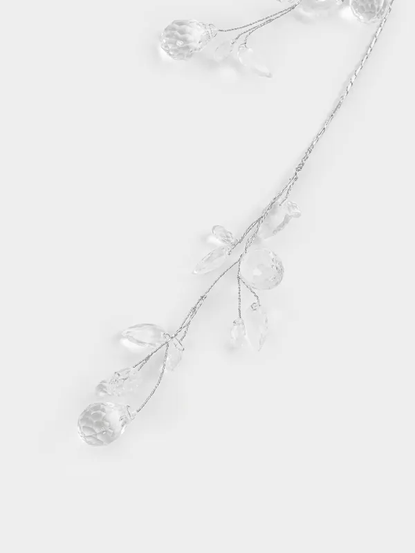 Ветка-гирлянда декоративная, 1,2 м, пластик/акрил, Кристаллы, Crystal decor, image-2