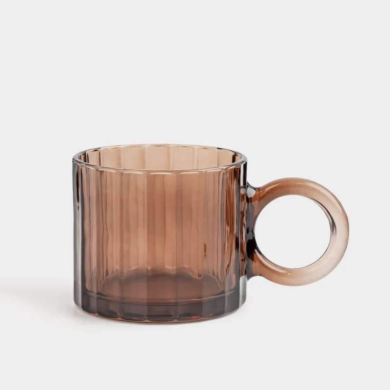 Кружка, 300 мл, стекло, коричневая, Clear color