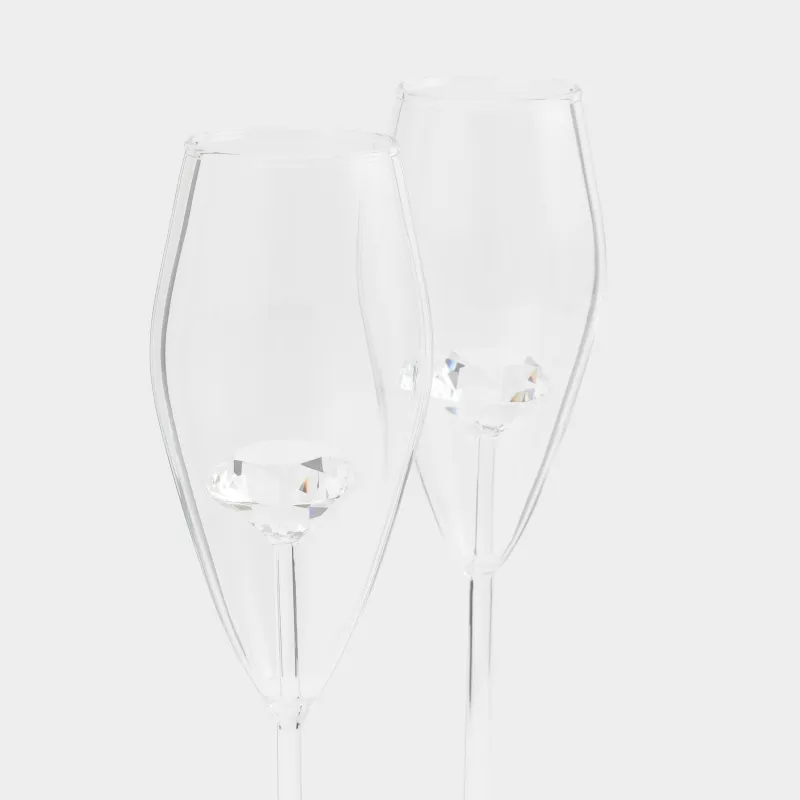 Бокал для шампанского, 210 мл, 2 шт, стекло Б, Кристалл, Crystal shape, image-3