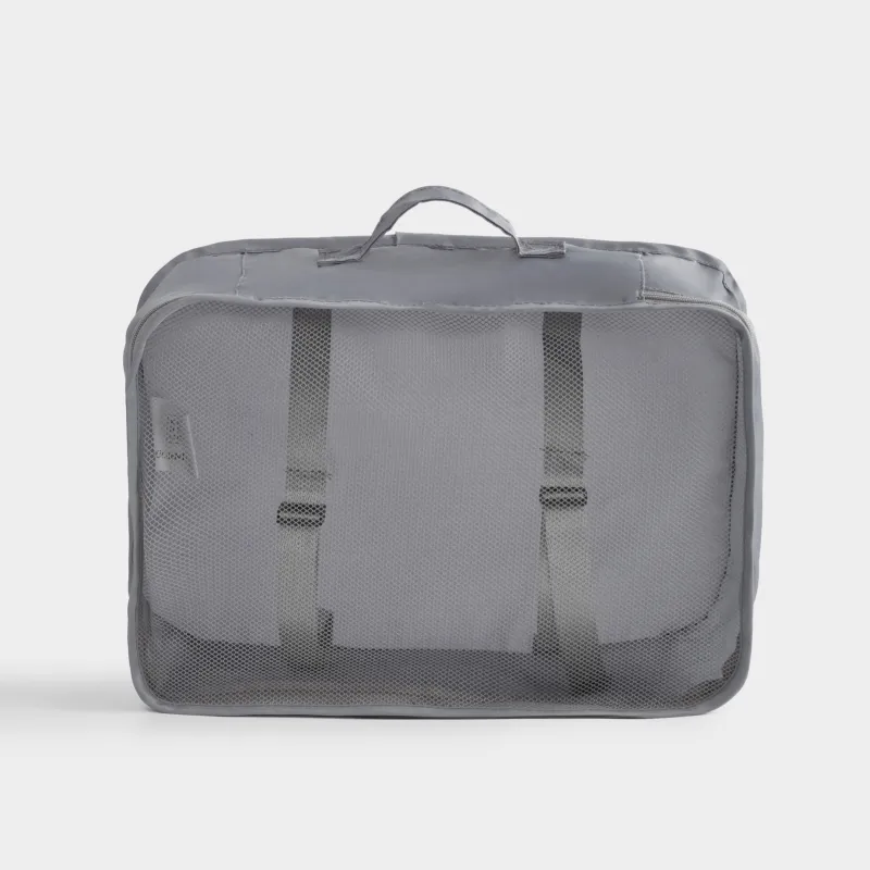 Органайзер для одежды, 34х28х11 см, M, с ремнями, саржа, серый, Travel comfort