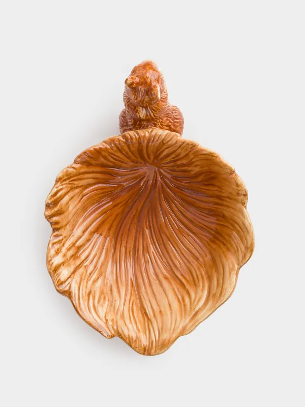 Блюдо глубокое, 24х9 см, керамика, коричневое, Белка, Forest symphony, image-2