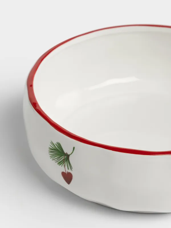 Салатник, 18х6 см, Еловая ветка, Festive table, image-1