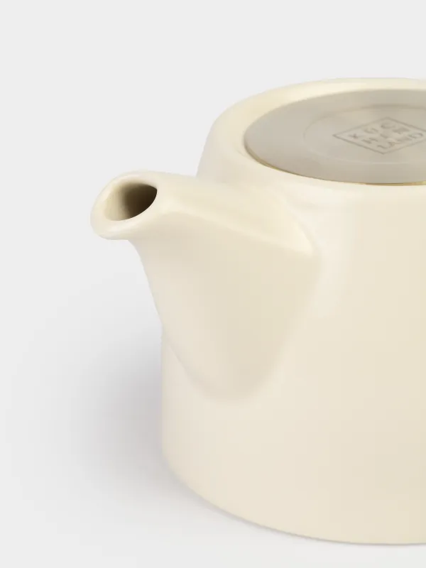 Чайник заварочный, 500 мл, керамика/сталь, молочно-золотистый, Kettle ceramo, image-2