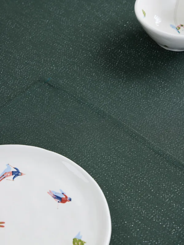 Салфетка под приборы, 30х45 см, полиэстер, прямоугольная, темно-зеленая, Green speckled, image-3