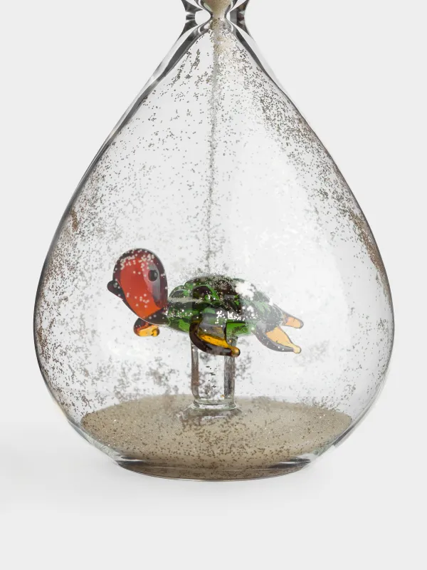 Часы песочные, 16 см, 6 минут, с блестками внутри, стекло/песок, Черепаха, Sand time, image-4