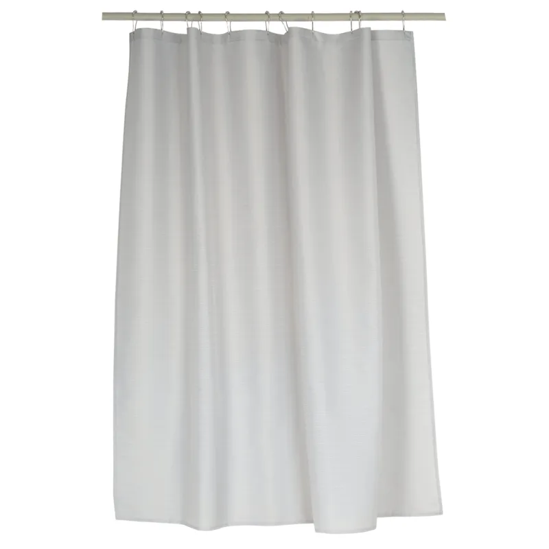 Штора для ванной, 180х180 см, с кольцами, полиэстер/металл, серая, Protection, image-1