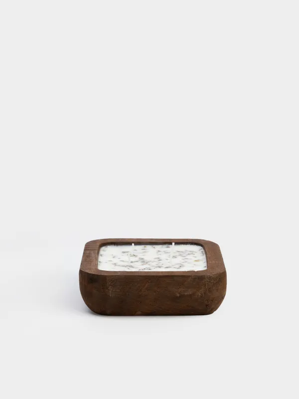 Свеча ароматическая, 15 см, Lavender, Wood candle, image-0