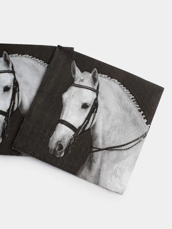 Салфетки бумажные, 21х21 см, 20 шт, Horse, image-3
