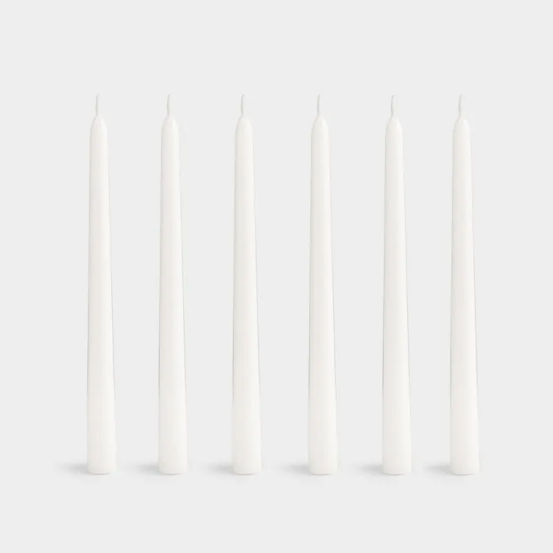 Свеча ароматическая, 26 см, 6 шт, тонкая, Ruby Mandarin Bellini, Luxury white