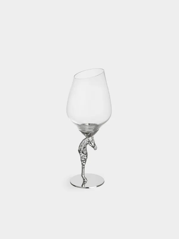 Бокал для вина, Серебристая лошадь, Elegant horse, image-0