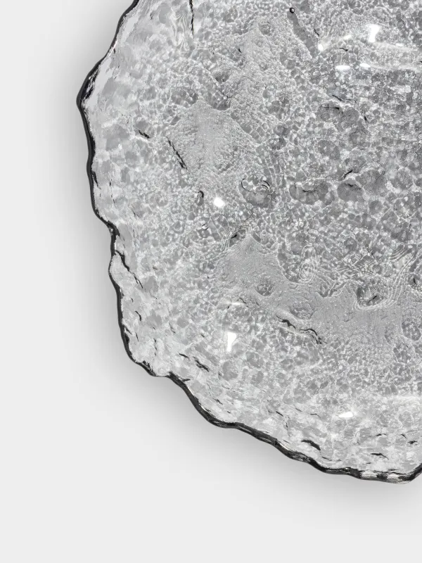 Блюдо, 30х3 см, стекло, серое, Nautilus color, image-2