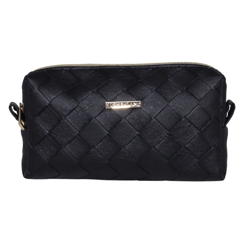 Косметичка, 20х10 см, полиуретан, черная, Sennit