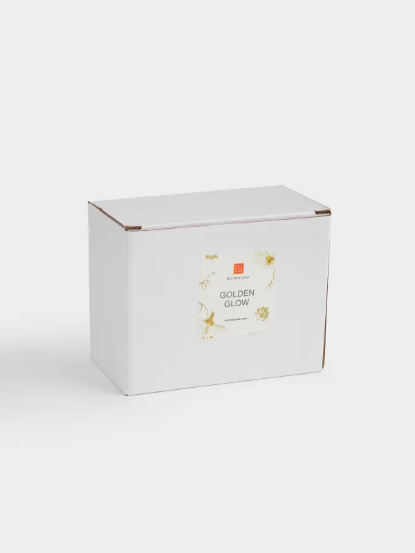 Салфетница, 12 см, керамика, молочно-золотистая, Тыква, Golden glow, image-4