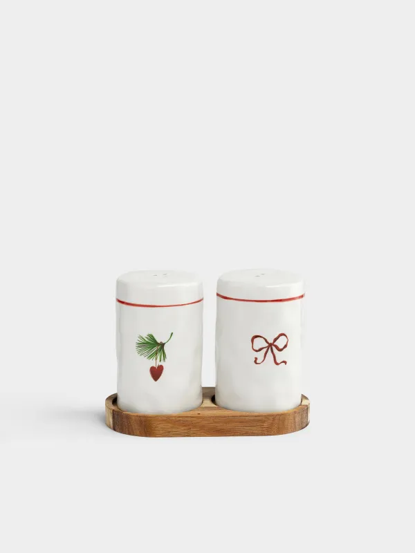 Набор для соли и перца, Бант и ветка, Festive table, image-0