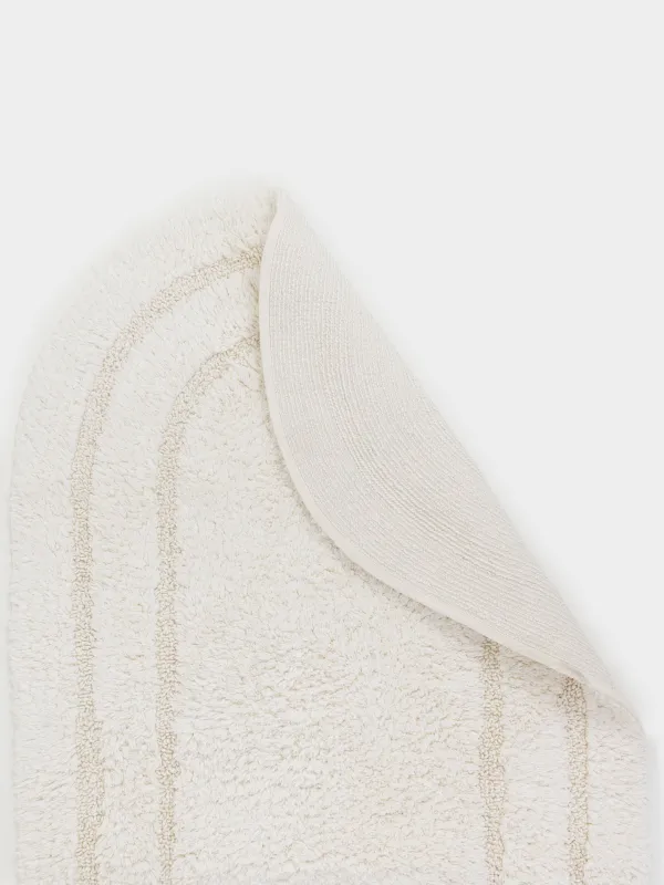 Коврик, 60x100 см, овальный, хлопок, молочный, Metric, image-3