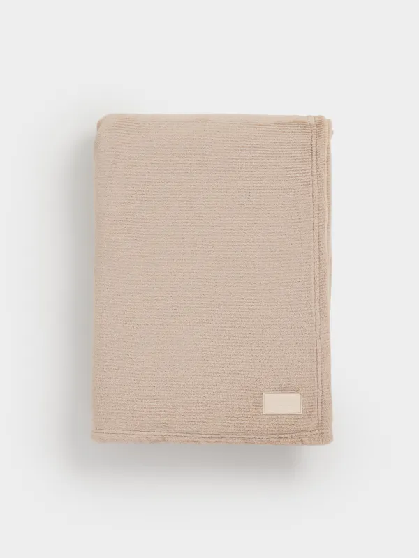 Плед, 140x200 см, фланель, песочный, Flannel, image-0