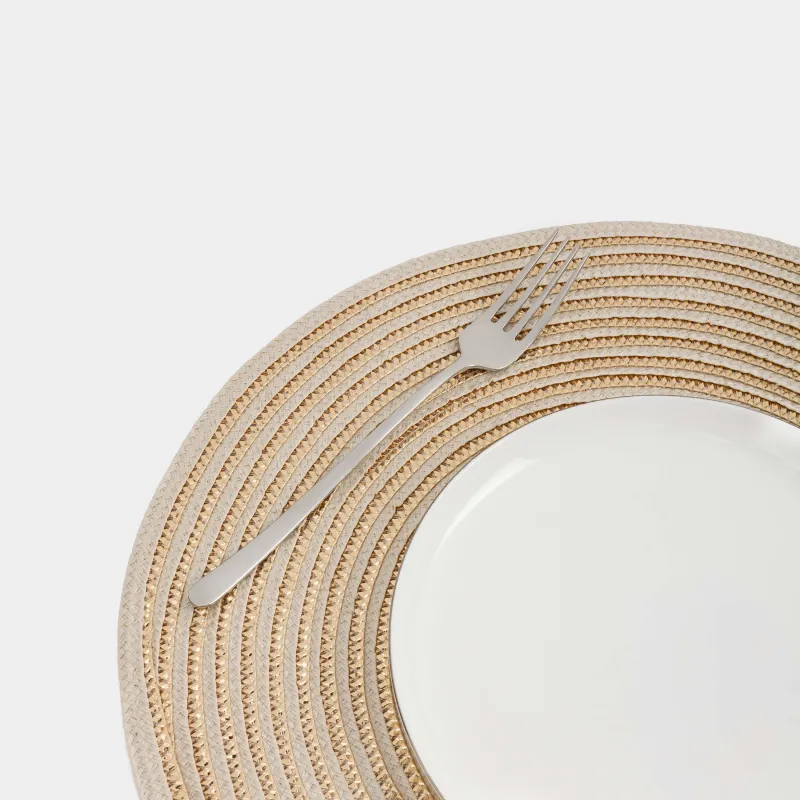 Салфетка под приборы, 38 см, полипропилен, круглая, шампань, Circle, image-2