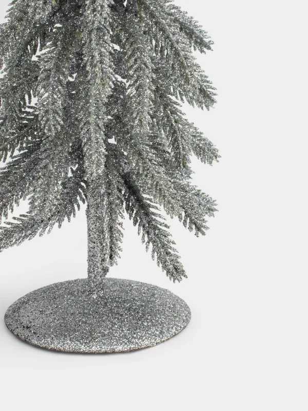 Ель искусственная, 20 см, на подставке, пластик/металл, серебристая, Silver style, image-3