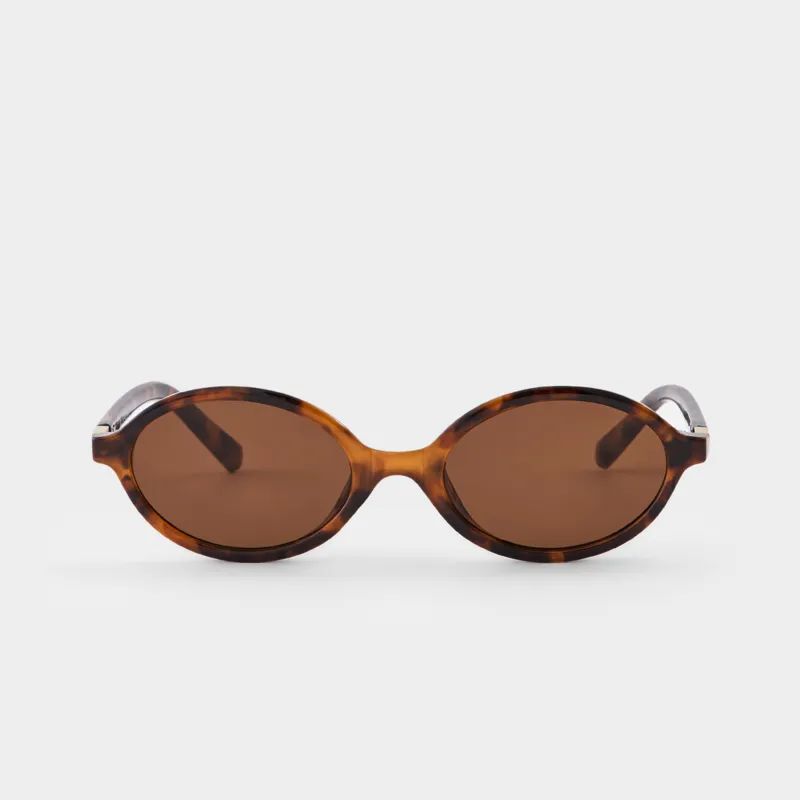 Очки солнцезащитные, пластик, овальные, черепаховые, Eyewear