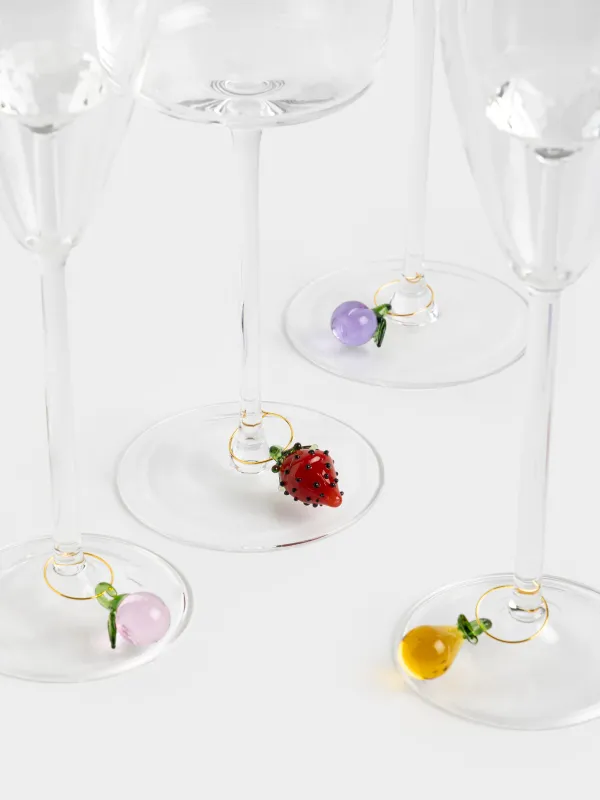 Подвеска для бокала, 4 шт, Фрукты, Fruit, image-3