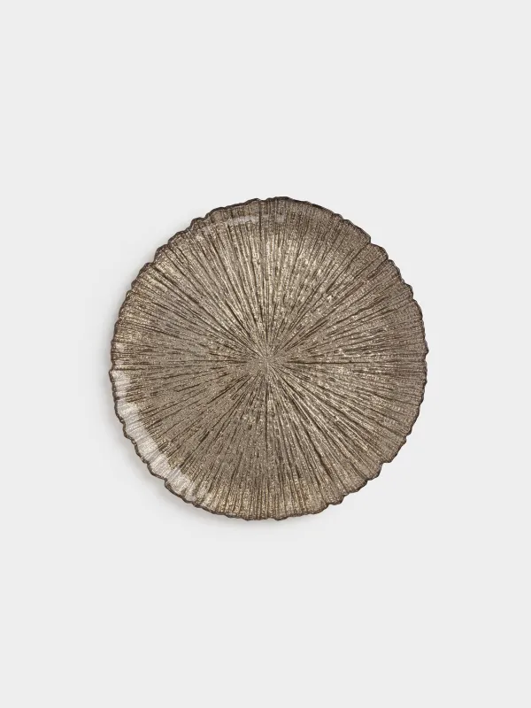 Тарелка обеденная, 28 см, стекло, коричневая, Raisen, image-0