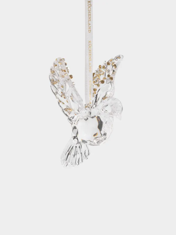 Игрушка елочная, 8х7 см, Птица, Figure crystal, image-2