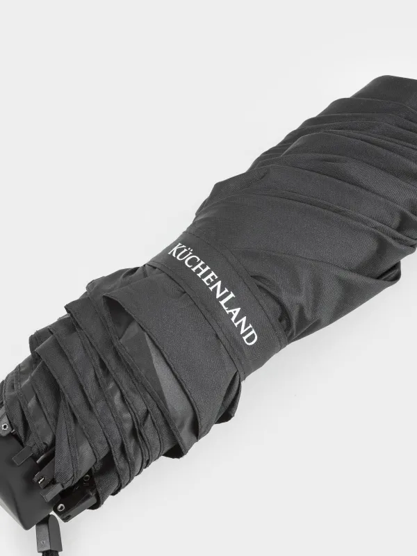 Зонт, 52/21 см, складной, эпонж, черный, Rainy day, image-6