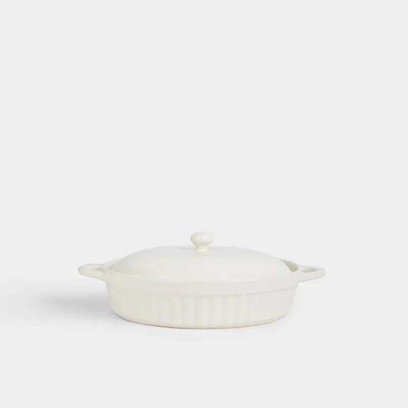 Форма для запекания, с крышкой, молочная, Cakes ivory