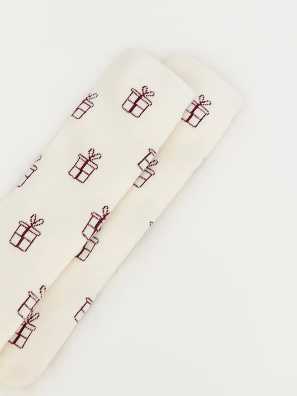 Носки женские, молочные, Cosset, image-1