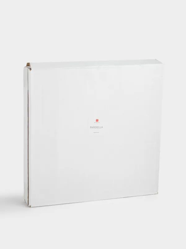 Поднос, 36 см, пластик/стекло, круглый, молочно-золотистый, Home, Fardella, image-5