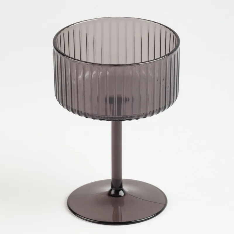 Бокал-креманка для шампанского, 350 мл, акрил, серый, Ribby, image-2