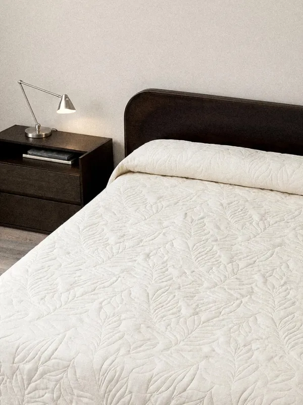 Покрывало, 220х240 см, стеганое, Листья, Stitch velvet, image-0