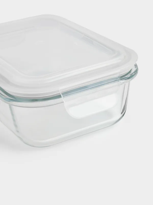 Контейнер, 1 л, с клипсами, стекло Т/пластик, прямоугольный, Clip, image-2