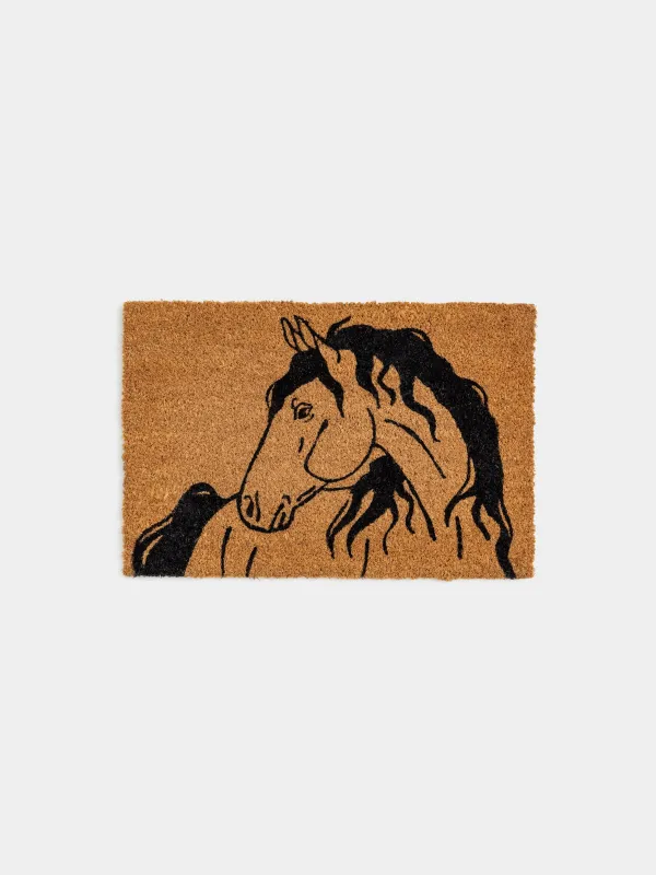 Коврик придверный, 40х60 см, кокос/ПВХ, Home horse, image-0